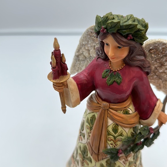Jim Shore Jolly Holly Days Victorian Angel with Candle - Picture 10 of 16